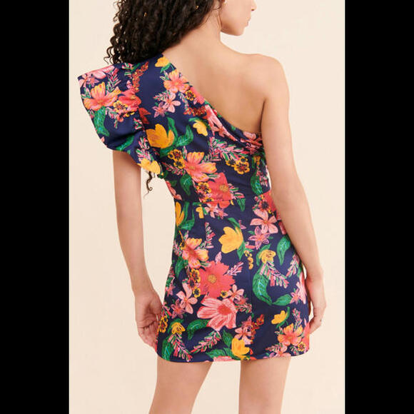 Anthropologie x Finders Keepers - One Shoulder Ruffle Mini Dress, size 6 - Picture 3 of 14